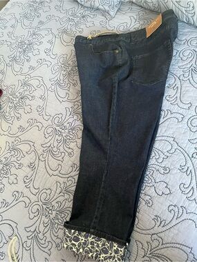 Coldwater Creek Dark Indigo Denim Crop Jeans